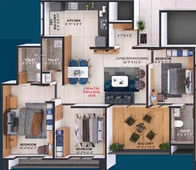 Project Image of 3 BHK Flat for Resale in Sankalp Alyssum Moshi, Pune - Image 100561