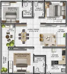 Project Image of 3 BHK Flat for Resale in Prestige Beverly Hills Kokapet, Hyderabad - Image 101218