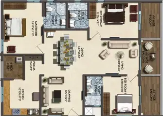 Project Image of 3 BHK Flat for Resale in Lansum Oxygen Towers Seethammadhara, Visakhapatnam - Image 101610