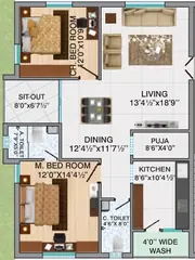 Project Image of 2 BHK Flat for Resale in Hallmark Silvanus Manikonda, Hyderabad - Image 101651