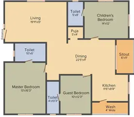 Project Image of 3 BHK Flat for Resale in Hallmark Tranquil Narsingi, Hyderabad - Image 101666