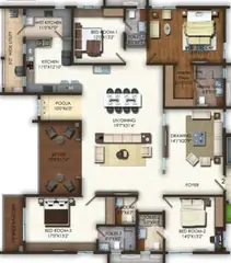 Project Image of 4 BHK Flat for Resale in Aparna One Shaikpet, Hyderabad - Image 101703