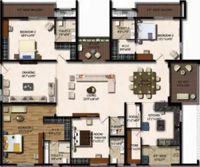 Project Image of 4 BHK Flat for Resale in Rajapushpa Eterna Financial District, Hyderabad - Image 102115