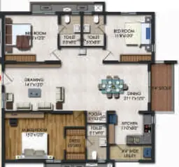 Project Image of 3 BHK Flat for Resale in Rajapushpa Regalia Kokapet, Hyderabad - Image 102121