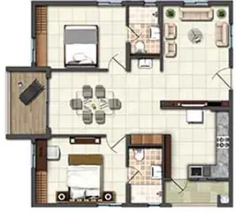 Project Image of 2 BHK Flat for Resale in Rajapushpa Atria Kokapet, Hyderabad - Image 102133
