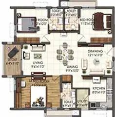Project Image of 3 BHK Flat for Resale in Rajapushpa Atria Kokapet, Hyderabad - Image 102138