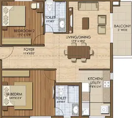 Project Image of 2 BHK Flat for Resale in Prestige Ivy League Hitech City, Hyderabad - Image 102199