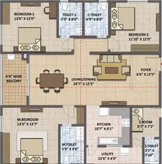 Project Image of 3 BHK Flat for Resale in Prestige Tranquil Kokapet, Hyderabad - Image 102241
