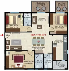 Project Image of 3 BHK Flat for Resale in Home Town Heights Yapral, Hyderabad - Image 103054