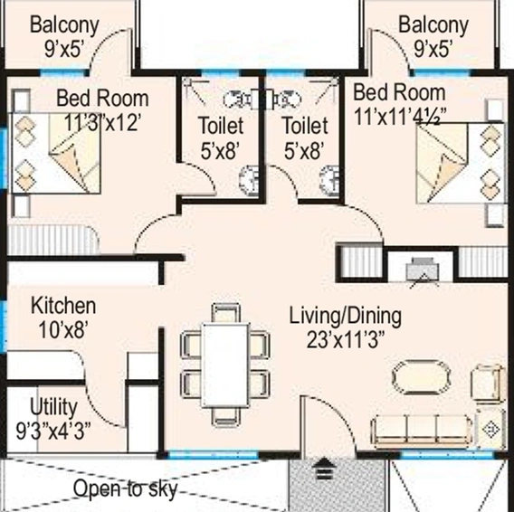 Project Image of 2 BHK Flat for Resale in Modi Greenwood Residency, Secunderabad - Image 105798