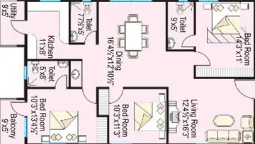 Project Image of 3 BHK Flat for Resale in Modi Greenwood Residency Secunderabad, Hyderabad - Image 105802