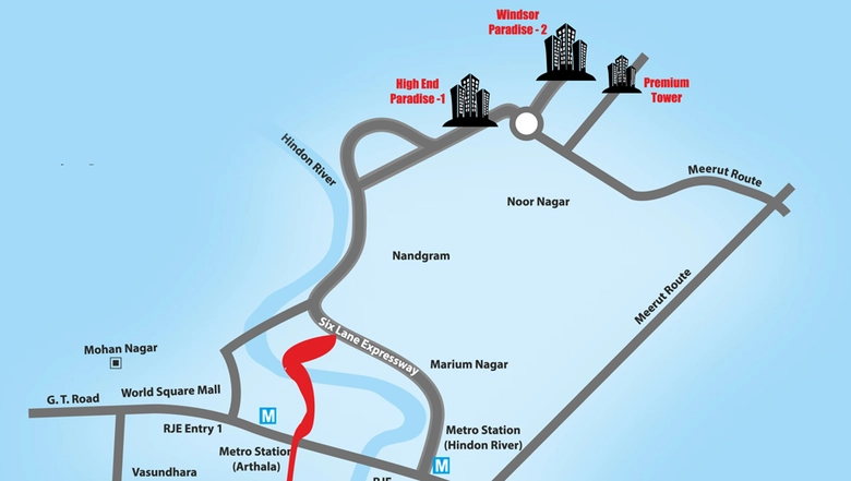 Project Image of 3 BHK Flat for Resale in Windsor Paradise 2, Raj Nagar Extension - Image 107634