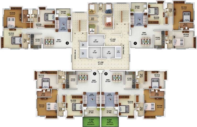 Project Image of 4 BHK Flat for Resale in Merlin 5th Avenue, Salt Lake - Image 107382