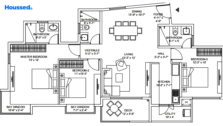 Amenities of 3 BHK Furnished Flat for Rent in Kannuru - Image 109277