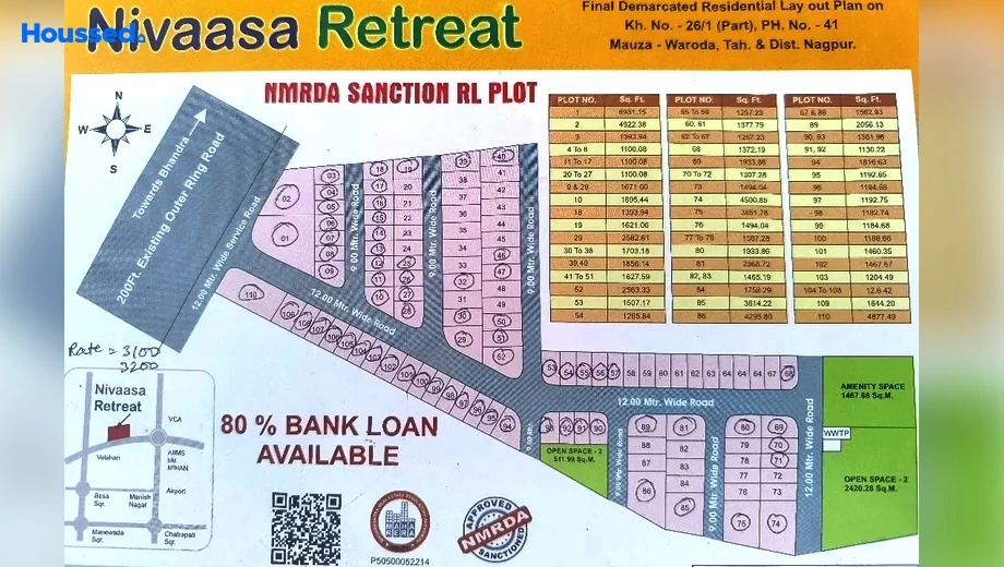 Project Image of Housing Plot/Residential Land for Resale in Shrivalli Nivaasa Retreat, Wardha Road - Image 111029