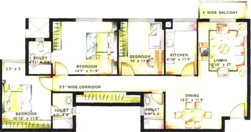 Project Image of 3 BHK Flat for Resale in DLF Wellington Estate DLF Phase 5, Gurgaon - Image 111240