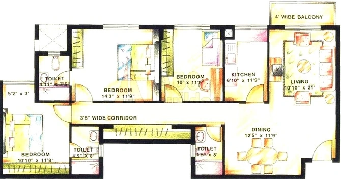 Project Image of 3 BHK Flat for Resale in DLF Wellington Estate, DLF Phase 5 - Image 111240