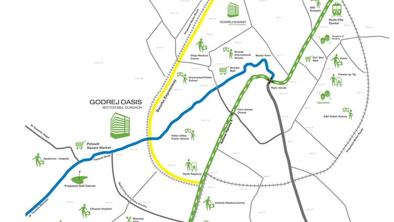 Amenities of 2 BHK Flat for Resale in Godrej Oasis, Sector 88A - Image 111586