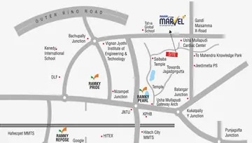 Project Image of 2 BHK Flat for Resale in Ramky One Marvel Pragathi Nagar, Hyderabad - Image 112449