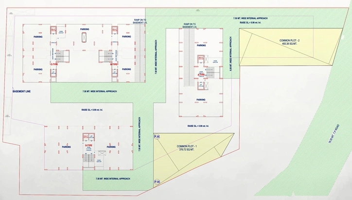 Project Image of 3 BHK Un-Furnished Flat for Rent in Eco Parkside, Bhimrad - Image 112616