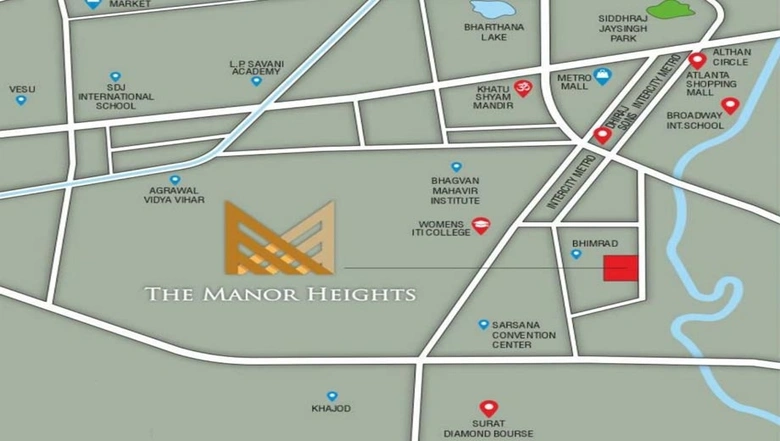 Project Image of 2 BHK Flat for Resale in Prangan The Manor Heights, Bhimrad - Image 112684