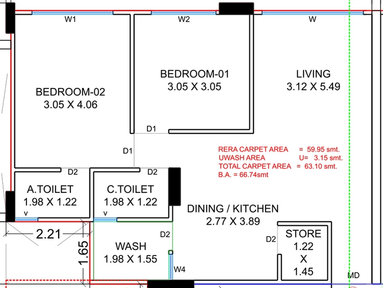 Project Image of 2 BHK Flat for Resale in Shrungal Nirvana, Bamroli - Image 112733