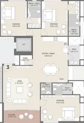 Project Image of 3 BHK Flat for Resale in Sangini Lakeville Vesu, Surat - Image 112779