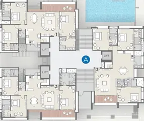 Project Image of 3 BHK Flat for Resale in Sangini Lakeville Vesu, Surat - Image 112784