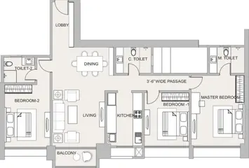 Project Image of 3 BHK Flat for Resale in Sheth 72 West Andheri West, Mumbai - Image 115045