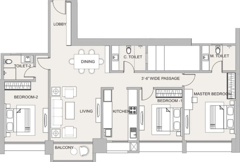Project Image of 3 BHK Flat for Resale in Sheth 72 West, Andheri West - Image 115045