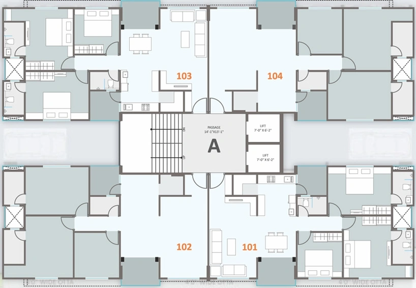 Project Image of 3 BHK Flat for Resale in Pride Seasons Skyline, Bhayli - Image 116634