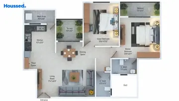 Floor Plan of 2 BHK Flat for Resale in New Manish Nagar, Nagpur - Image 1979