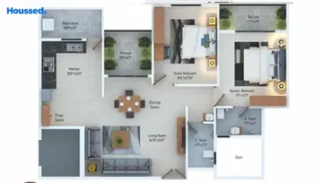Floor Plan of 2 BHK Flat for Resale in New Manish Nagar, Nagpur - Image 1978