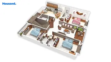 Floor Plan of 3 BHK Flat for Resale in Manewada, Nagpur - Image 1995