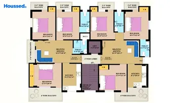 Floor Plan of 3 BHK Flat for Resale in Kanke, Ranchi - Image 3103