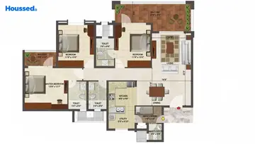 Sample Apartment of 3 BHK Flat for Resale in Prestige Ocean Crest Dona Paula, Goa - Image 4200