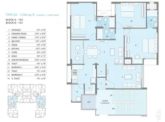 Sample Apartment of 3 BHK Flat for Resale in Prahlad Nagar, Ahmedabad - Image 6678