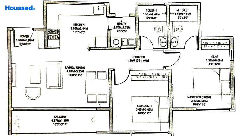 Project Image of 2 BHK Flat for Resale in Godrej Splendour Phase 2, Whitefield - Image 154032