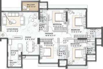 Project Image of 4 BHK Flat for Resale in Arkade Aura Vile Parle West, Mumbai - Image 9568