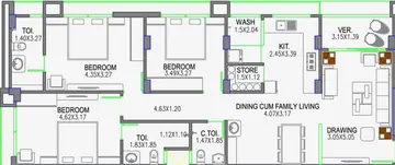 Project Image of 3 BHK Flat for Resale in Arihant Kesariyaji Flats Paldi, Ahmedabad - Image 11268