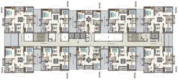 Floor Plan of 3 BHK Flat for Resale in Aparna Cyber Shine Osman Nagar, Hyderabad - Image 12789
