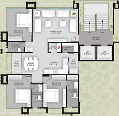 Project Image of 3 BHK Flat for Resale in Happy Green Fortune Vesu, Surat - Image 13698