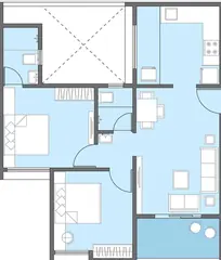 Sample Apartment of 2 BHK Flat for Resale in Yashada Supreme Dudulgaon, Pune - Image 16330