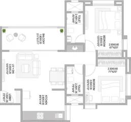 Sample Apartment of 2 BHK Flat for Resale in Achalare Spring Garden Moshi, Pune - Image 16336