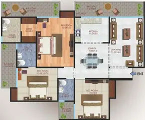 Project Image of 3 BHK Flat for Rent in Apex Athena Sector 75, Noida - Image 16705
