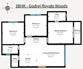 Sample Apartment of 3 BHK Flat for Resale in Godrej Royale Woods Devanahalli, Bangalore - Image 16752