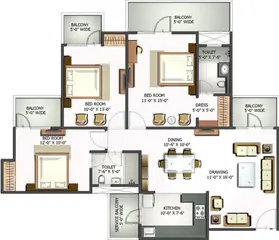 Project Image of 3 BHK Flat for Rent in HR Elite Homz Sector 75, Noida - Image 17499
