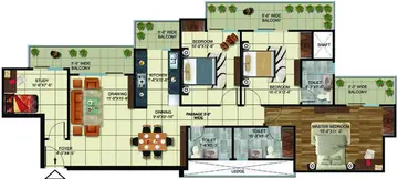 Project Image of 3 BHK Flat for Rent in Elite Golf Greens Sector 79, Noida - Image 17089