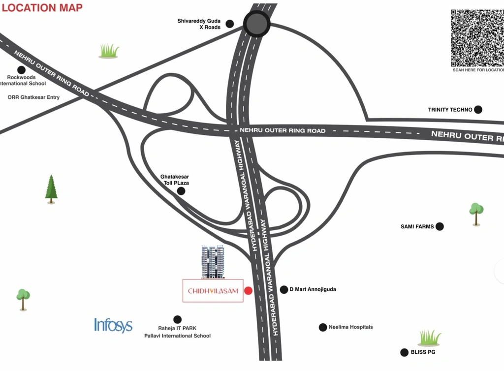 Sample Apartment of 3 BHK Flat for Resale in Pocharam - Image 17555