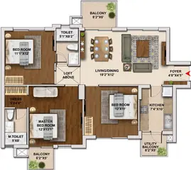 Project Image of 3 BHK Flat for Resale in Hero Homes Sector 104, Gurgaon - Image 19401